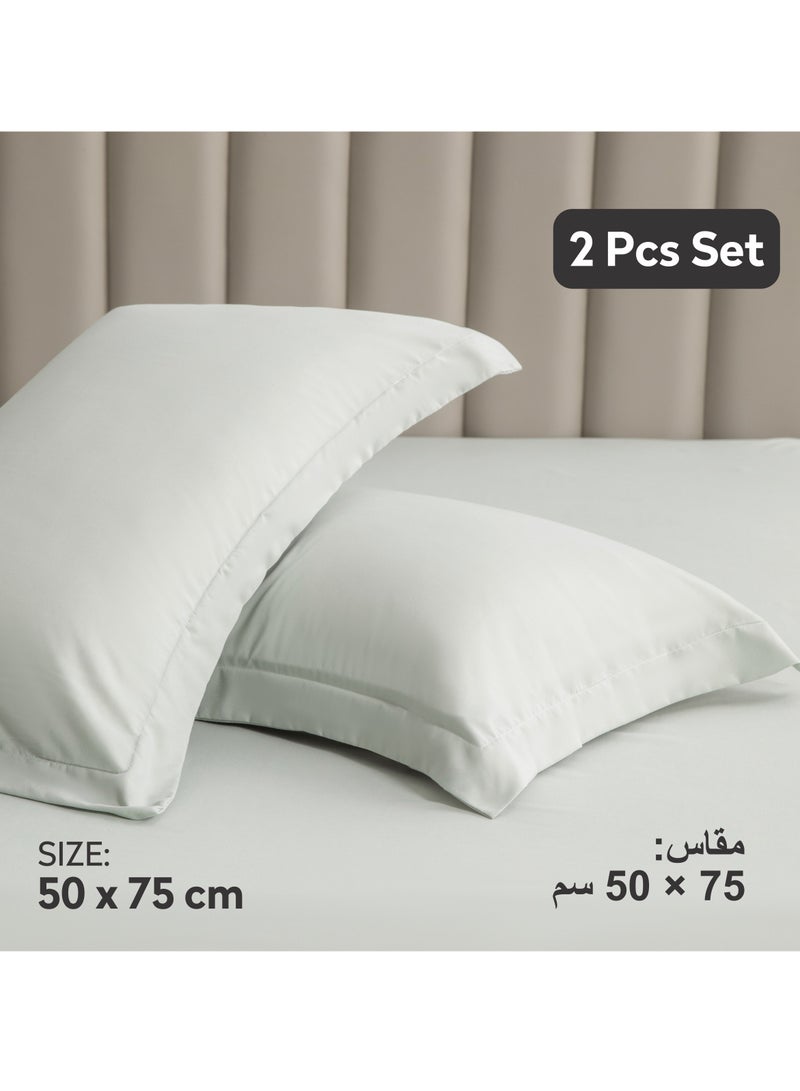Donetella Microfiber Pillowcases 2-Pcs Soft Pillow Cover (50 x 75 CM) With Envelope Closure (Without Pillow Insert),Mercury - Image 2