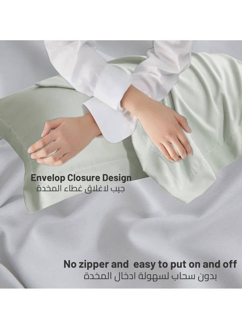 Donetella Microfiber Pillowcases 2-Pcs Soft Pillow Cover (50 x 75 CM) With Envelope Closure (Without Pillow Insert),Mercury