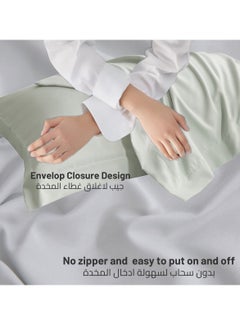 Donetella Microfiber Pillowcases 2-Pcs Soft Pillow Cover (50 x 75 CM) With Envelope Closure (Without Pillow Insert),Mercury  - Image 3