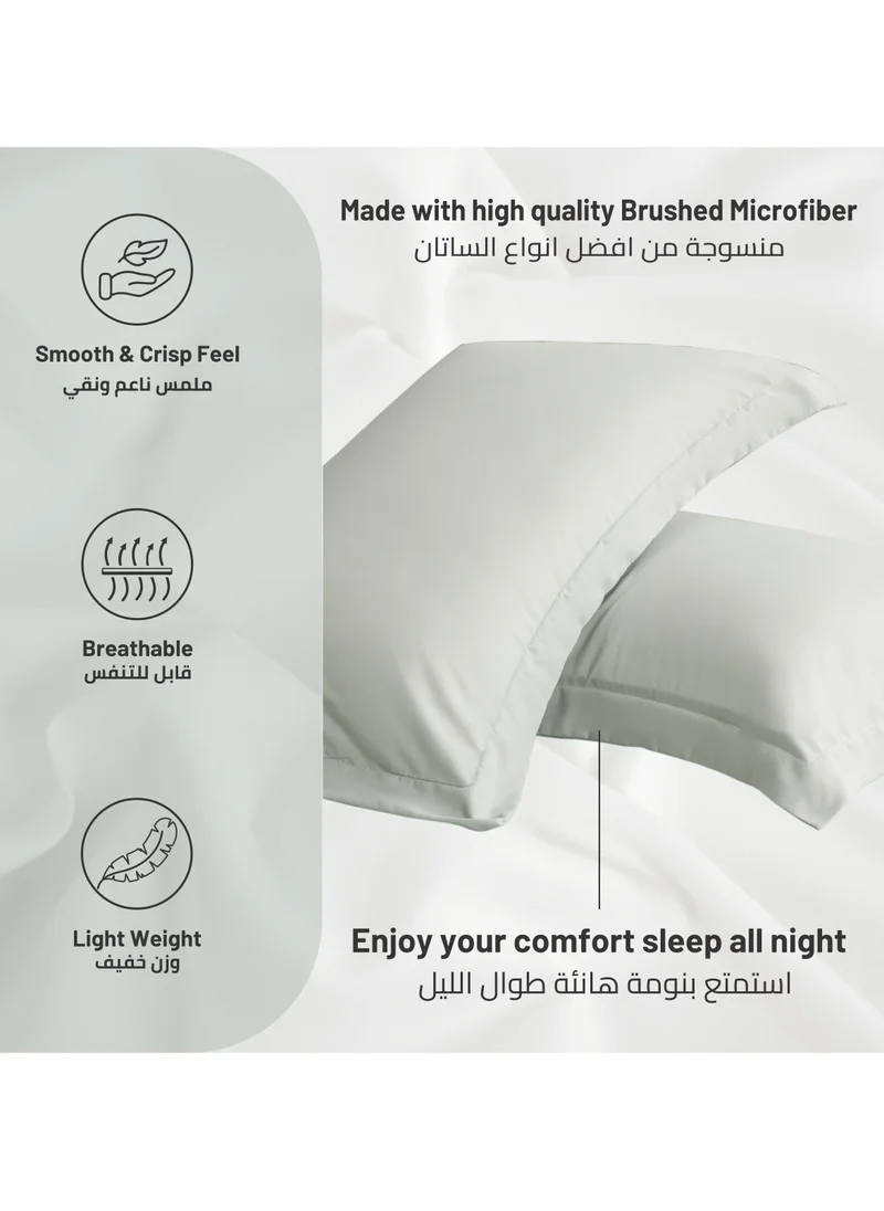 Donetella Microfiber Pillowcases 2-Pcs Soft Pillow Cover (50 x 75 CM) With Envelope Closure (Without Pillow Insert),Mercury