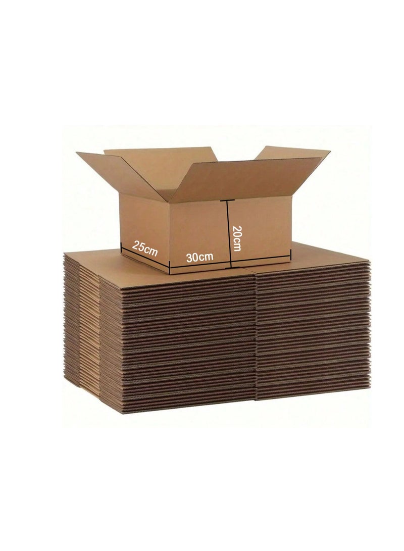 Cartoon Pack of 5 Empty Cardboard Boxes (30 × 25 × 20 cm) – Ideal for Storage & Shipping, Carefully Packed in Protective Bubble Bags. - Image 1