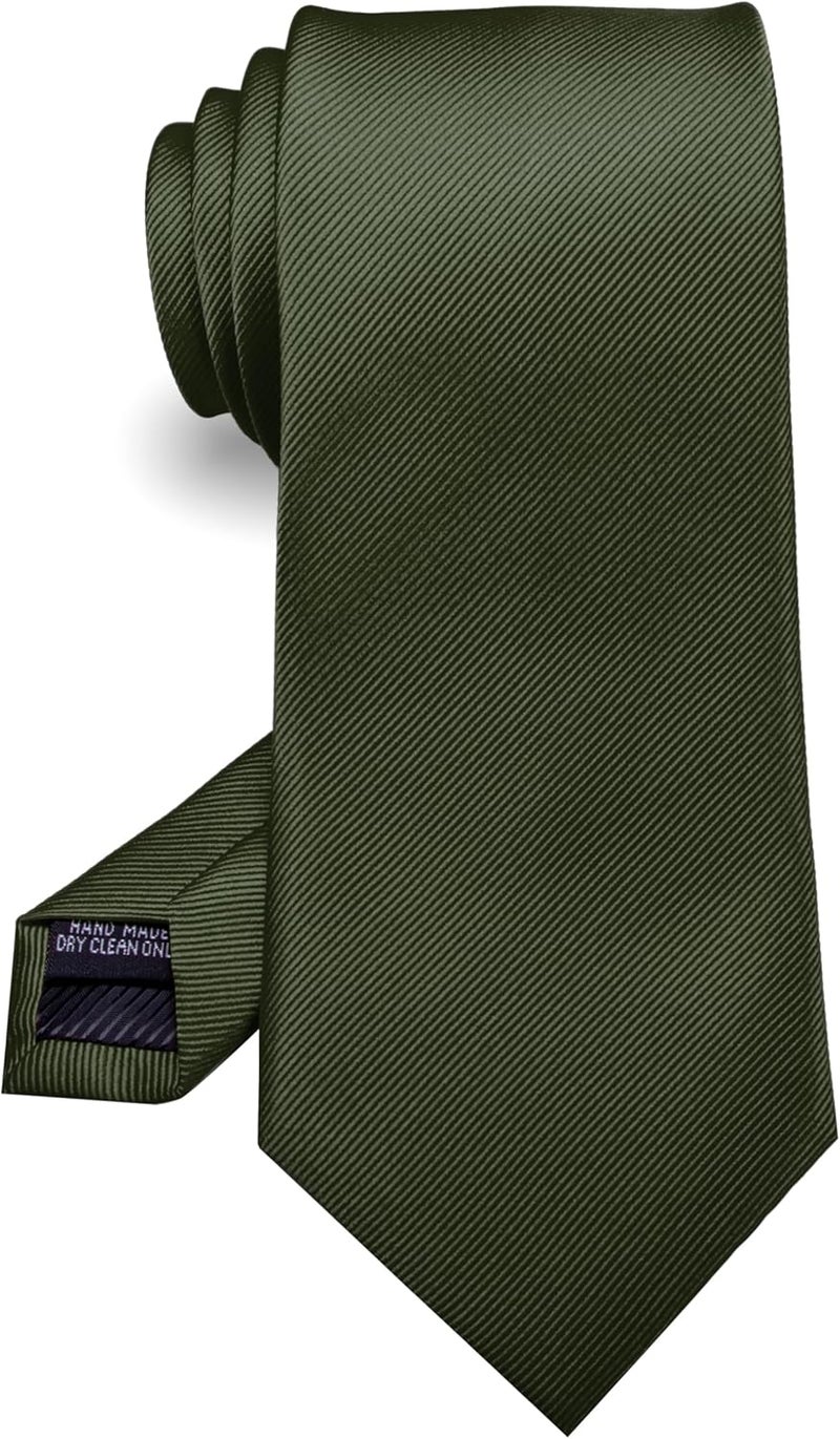 RBOCOTT Solid Color Tie Formal Necktie for Men - Image 1