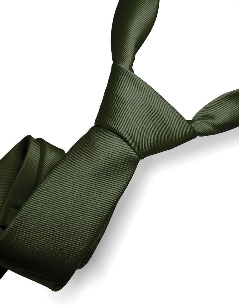 RBOCOTT Solid Color Tie Formal Necktie for Men - Image 2