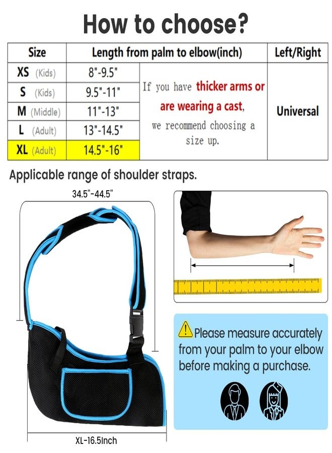 mosago Arm Sling, Lightweight & Breathable Medical Sling with Adjustable Shoulder Strap, Shoulder Mesh Immobilizer Slings for Elbow Injury/Torn Rotator Cuff/Wrist Injury/Surgery.Right or Left, Women or Men - Image 3