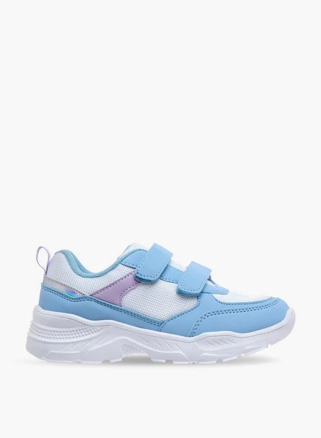 Flora Bella By Shoexpress Panelled Sneakers with Hook and Loop Closure