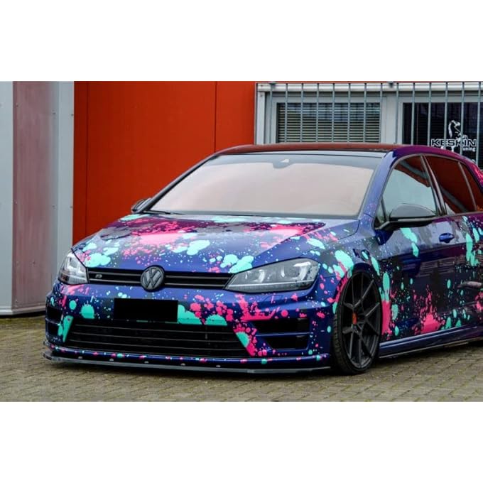 ProTuning Black Gloss Performance Front Bumper Lower Splitter Lip Skirt for GOLF 7 R-line 13-16 - Image 4