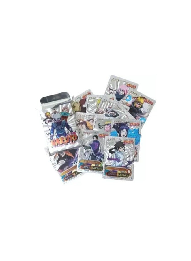 Naruto Anime Unique  Card Desk Pack, Official Anime CCG Collectable Playing Foil Cards, Anime Merchandise Gift, Pack of 55 (silver) - Image 3