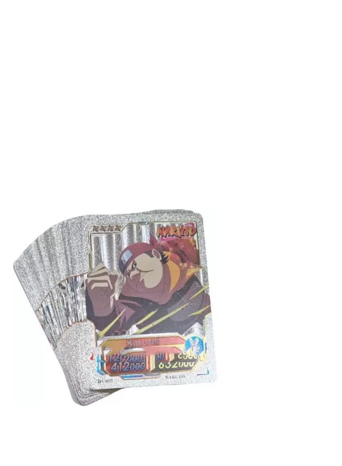 Naruto Anime Unique  Card Desk Pack, Official Anime CCG Collectable Playing Foil Cards, Anime Merchandise Gift, Pack of 55 (silver) - Image 4