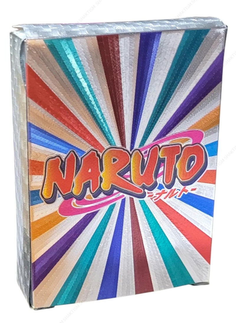 Naruto Anime Unique  Card Desk Pack, Official Anime CCG Collectable Playing Foil Cards, Anime Merchandise Gift, Pack of 55 (silver) - Image 1