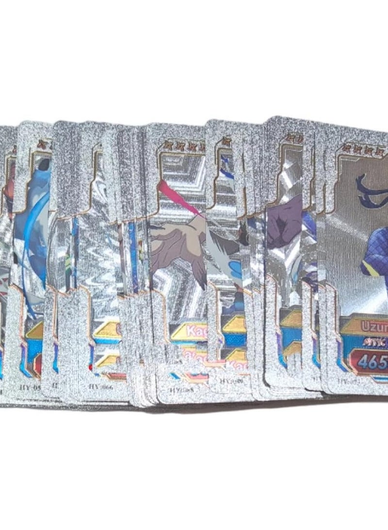 Naruto Anime Unique  Card Desk Pack, Official Anime CCG Collectable Playing Foil Cards, Anime Merchandise Gift, Pack of 55 (silver) - Image 5