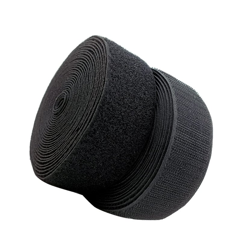 Aakriti Aakriti Sew on Hook and Loop Tape, Non-Adhesive Sticky Back Nylon Fabric Fastener Interlocking Tape for Sewing Crafts DIY, Clothes & Shoes Size-0.75INCH(20 MM) (5M - Black)  - Image 1