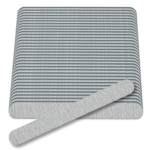 Flowery for The Pro Cushion Core Disposable Nail Files, 100/240 Grit, Double-Sided, Coarse/Medium Professional Shaper Smoother File, for All Types of Nails, 100 Count - Image 1