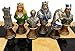 HPL Medieval Times Crusades RED Green Busts Set of Chess Men Pieces Hand Painted NO Board - Image 4