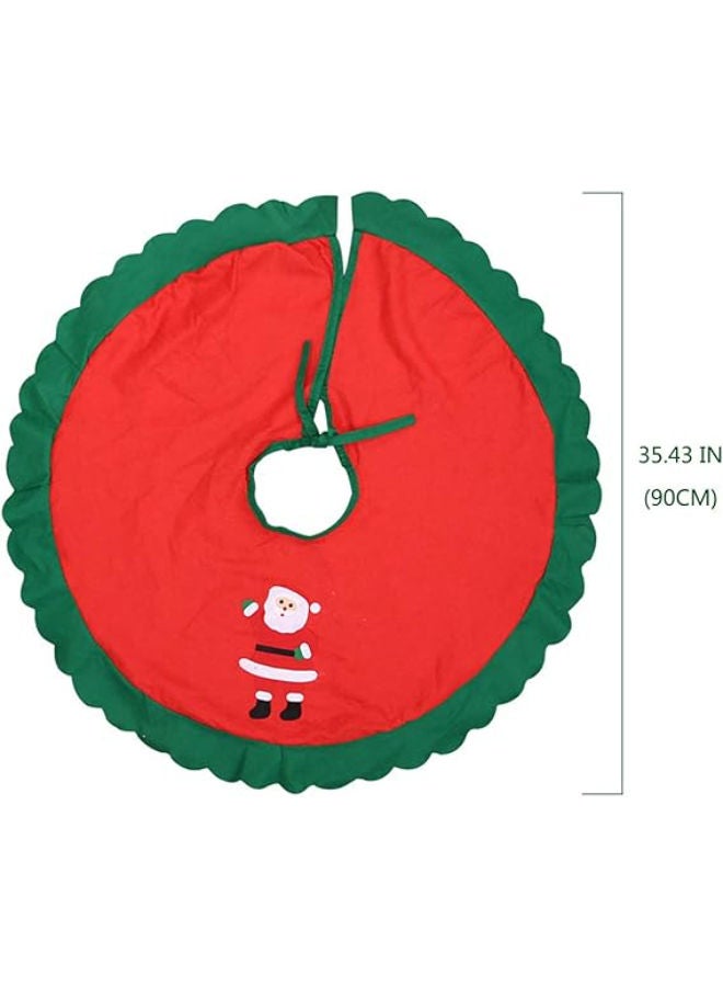 تنورة شجرة عيد الميلاد مع طباعة سانتا 36 بوصة - Image 1
