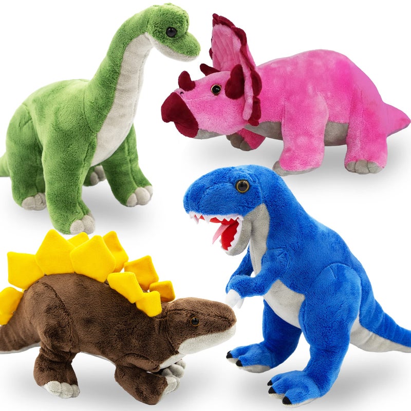 ArtCreativity Plush Dinosaur Stuffed Animals for Kids, Set of 4, Stuffed Dinosaurs Plushy for Boys and Girls Ages 3+, Plush Animals Dinosaur Toys for Kids - Image 1