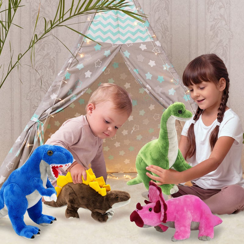 ArtCreativity Plush Dinosaur Stuffed Animals for Kids, Set of 4, Stuffed Dinosaurs Plushy for Boys and Girls Ages 3+, Plush Animals Dinosaur Toys for Kids - Image 5