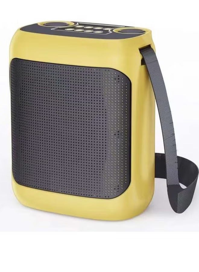 JAJEEK Outdoor Karaoke Speaker with Dual UHF Wireless Microphones – Big Strap Portable Speaker, Golden, High-Quality Sound, Perfect for Parties, Outdoor Events, and Karaoke Sessions - Image 1