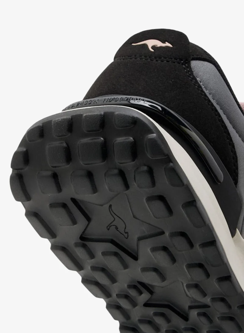 kangaROOS BLACK Women's Panelled Lace-Up Sports Shoes for Women | Best Price UAE