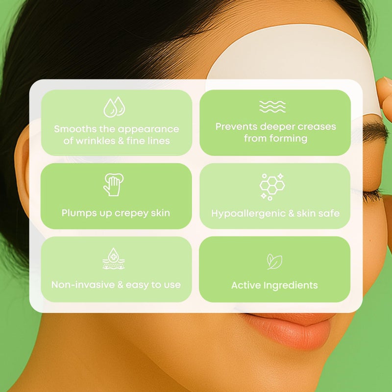 Bayside Forehead Wrinkle Patches | 20 Reusable Anti-Aging Pads with Retinol Collagen CoQ10 Hyaluronic Acid & Snail Mucin | Smooth Fine Lines, Deep Wrinkles, Hydrating Overnight Treatment for All Skin Types - Image 3