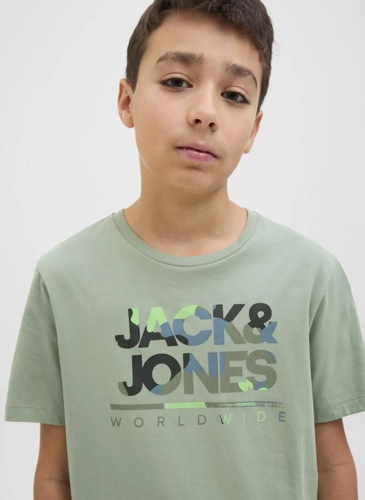 Jack & Jones Junior Kids Logo Crew Neck T-Shirt