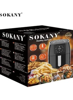 sokany sokany healthy air fryer Sk-8018-1400w -Black  - Image 2