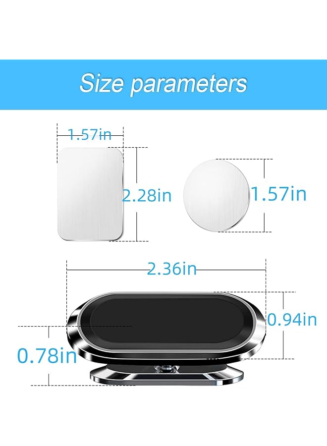 X Spring Magnetic Phone Holder For Car, 2 Pack 360 Adjustable Car Phone Holder Mount, Universal Dashboard Car Mount Compatible With All Phones, Magnetic Upgraded Phone Holder Easy Install (Black) - Image 5