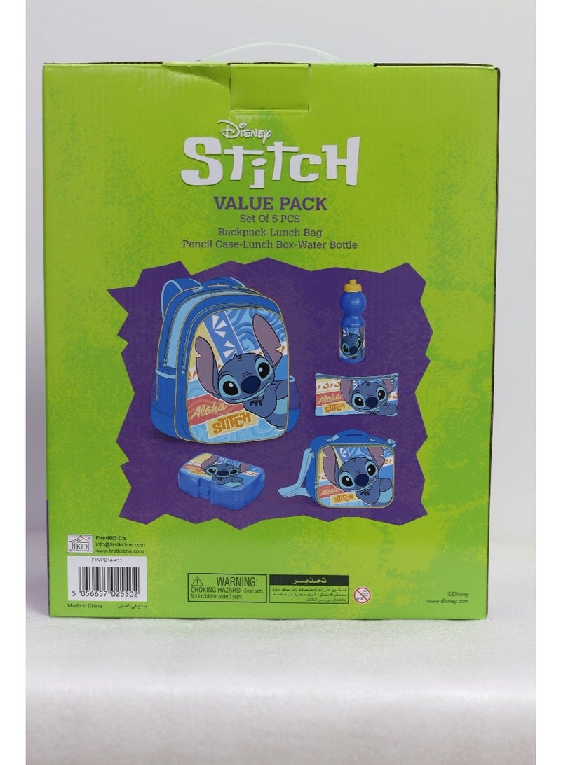 STITCH حقيبة ظهر ديزني ستيتش 5 في 1 14 بوصة FKVPB14-411 - Image 4