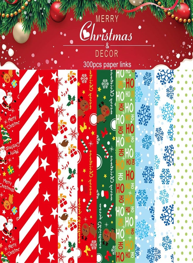 MIAHART Merry Christmas Paper Chains 300 Links Festive Paper Craft Supplies for Christmas and Festive Party Decorations - Image 2