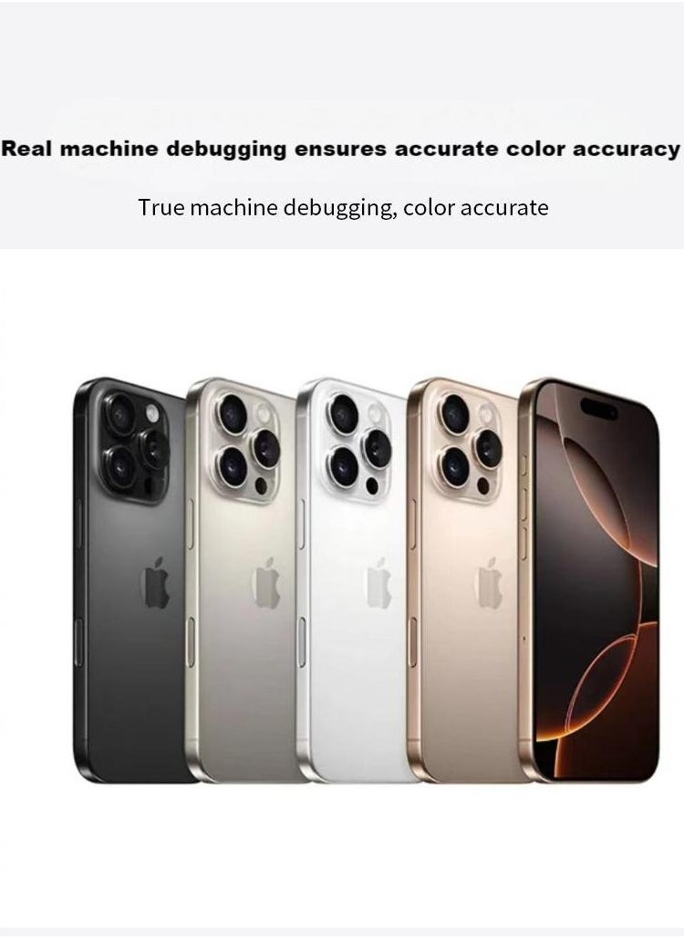 Generic For iPhone 16 Pro/iPhone 16 Pro Max Camera Lens Protector 9H Tempered Glass Camera Cover Screen Metal Ring Case Friendly Scratch Resistant Easy to Install Bling Tempered Glass Cover Camera Screen Protector with Metal Ring Protector, Case Lens for iPhone 16 Pro / iPhone 16 Pro Max.  Real machine debugging accurate color accuracy - Natural Titanium  - Image 3