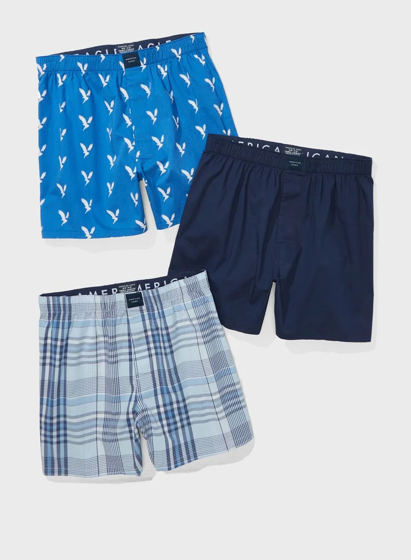 American Eagle 3 Pack Assorted Trunks
