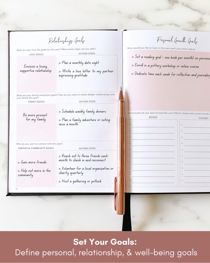 Lamare دفتر تجسيد لاماري للنساء - دفتر أحلام الحياة: مخطط الحياة ومخطط تحديد الأهداف لتتبع التقدم وتحسين التركيز - كتاب تجسيد ومخطط أهداف للإنتاجية - Image 3