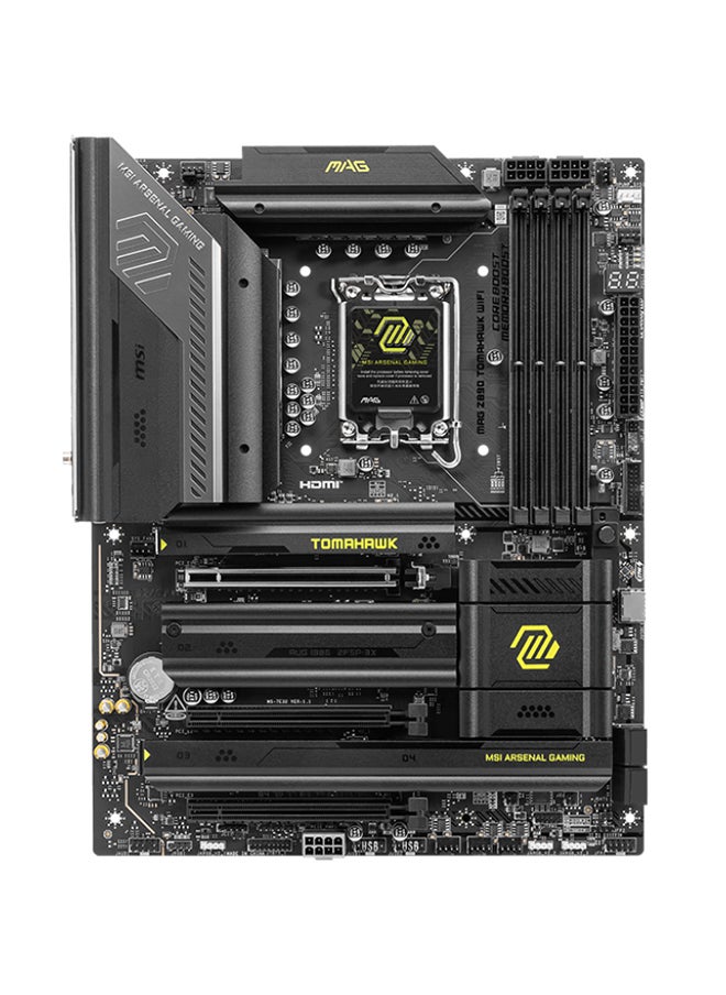 MSI MAG Z890 TOMAHAWK Wi-Fi ATX Motherboard, Intel Z890 Chipset, LGA1851 Socket, 4*DIMM DDR5 256GB Max Memory, 4*M.2, 1*PCIe 5.0*16, 1*5Gb Ethernet & Wi-Fi 7, Bluetooth v5.4, 1*HDMI, 2*Type-C Display Port, Audio Boost 4, Frozr Guard, EZ DIY, Ready For AI PC | 911-7E32-003 Black  - Image 2