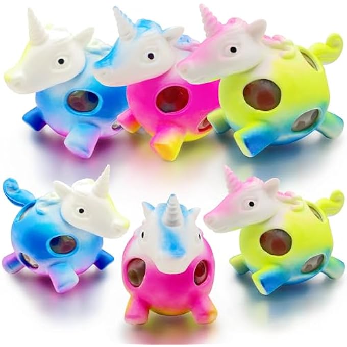 ZTATU Unicorn Toys Squishy Fidget Toys (3PCS) Unicorn Stress Toys Stress Balls for Adults Party Favors Squishy Stress Ball, Stress Relief Toy Squeeze Balls Easter Basket Stuffers - Image 1