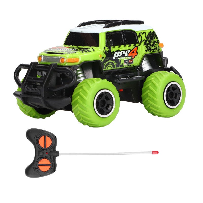 RC Mini Car: 1:43 Green, Strong Friction Tires - Easy To Operate, 4 Direction Control Remote Control Car for Kids 3 Years Old, Indoor and Outdoor Play - Image 2