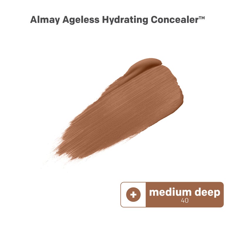 Almay Anti-Aging Concealer, Face Makeup with Hyaluronic Acid, Niacinamide, Vitamin C & E, Hypoallergenic, -Fragrance Free, 040 Medium Deep, 0.37 Fl Oz (Pack of 1) - Image 2