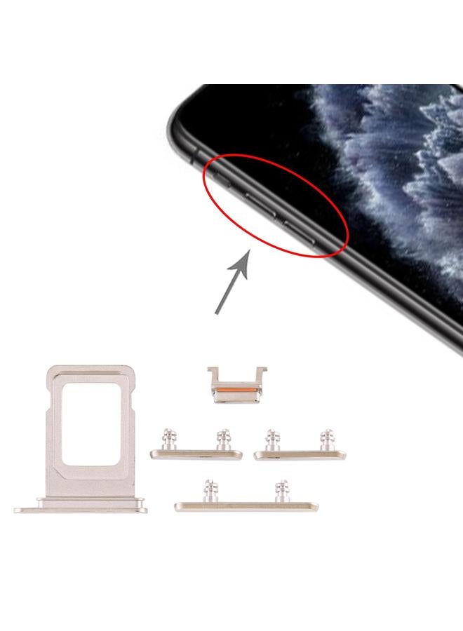 erorex SIM Card Tray + SIM Card Tray + Side Key for iPhone 11 Pro Max / 11 Pro(White) - Image 1