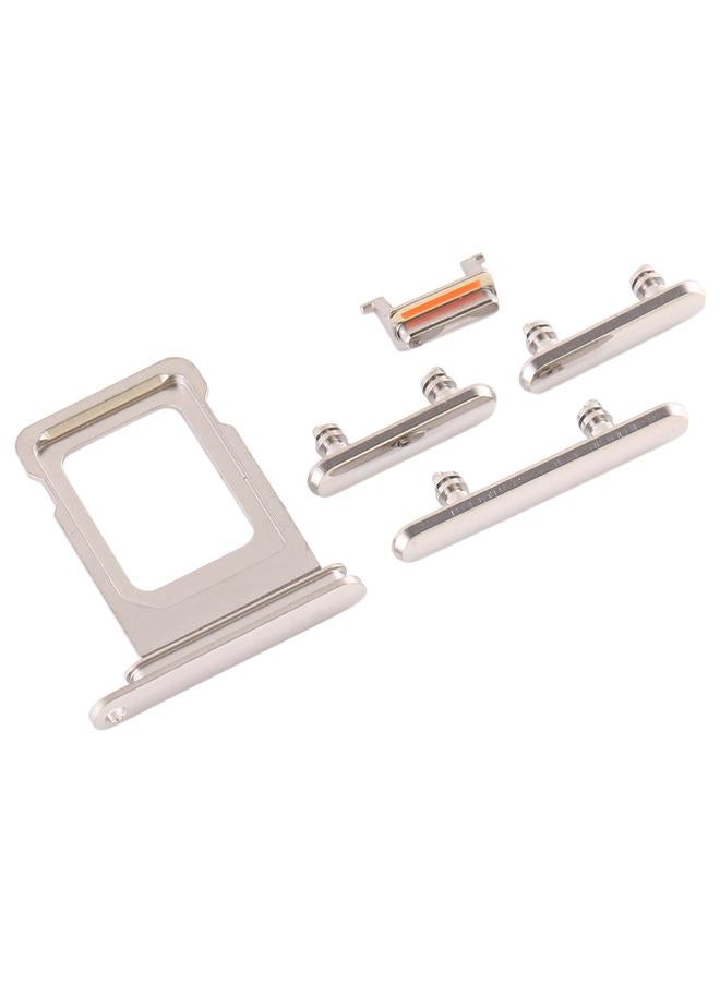 erorex SIM Card Tray + SIM Card Tray + Side Key for iPhone 11 Pro Max / 11 Pro(White) - Image 3