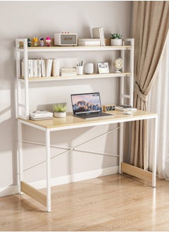 Study Table With Adjustable Bookshelf Office Table With Storage 110X50X170 Cm