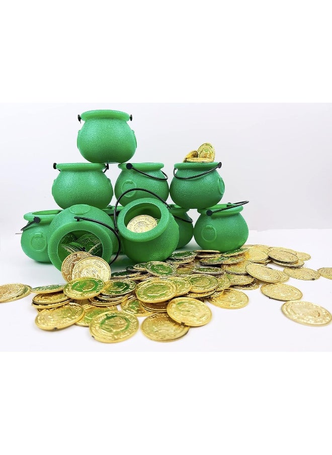 GiftExpress GIFTEXPRESS Plastic Doubloon Gold Coins  144 Count Kids Play Money Pirate Tokens  Toy Treasure for St Patricks Day Games Decorations  Party Favors  - Image 3