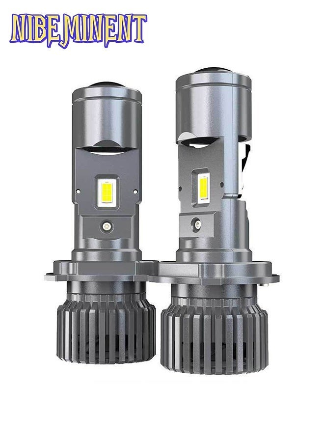 نيبمينينت مصباح أمامية LED GT4 H4 للسيارات بوحدة الإسقاط 3800 لومن 6500K وضع إضاءة أبيض عالية/منخفضة مع عدسة متكاملة فريدة من نوع H4 القريب/العالي من نوع 12V - 24V ليزر فائق السطوع للسيارات والدراجات النارية - Image 5