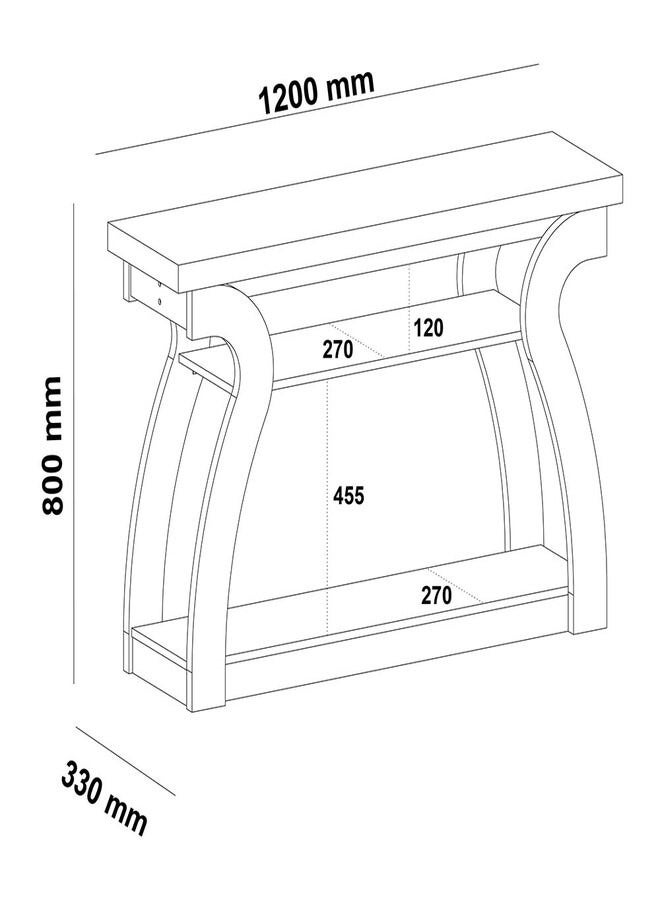 Pilati Console Table Pine Color120x80x33 cm  - Image 3