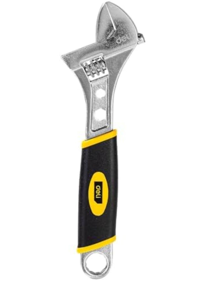 Deli 8-Inch Adjustable Wrench – Non-Slip Plastic Handle, Precision Tool - Image 1