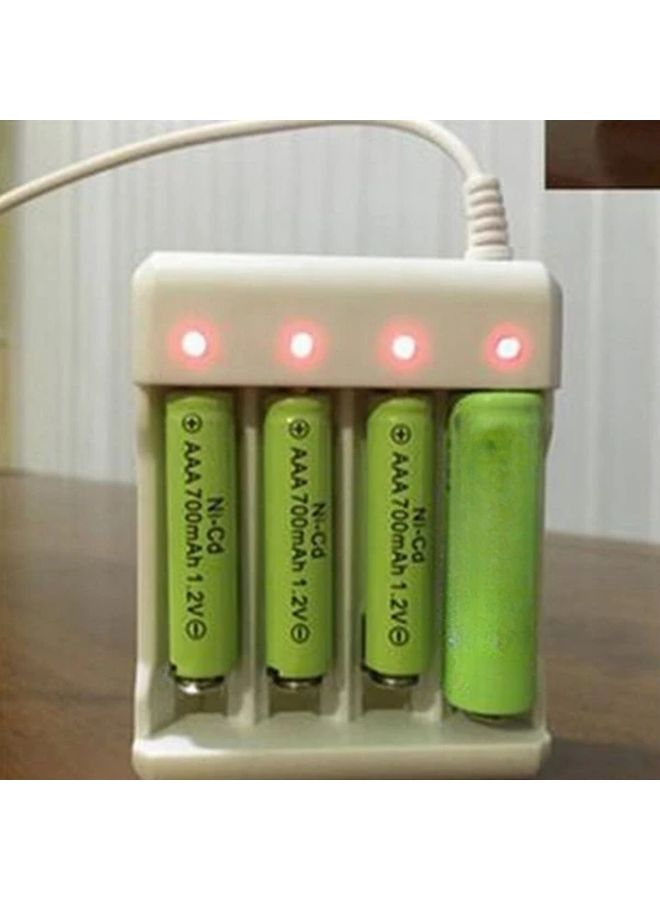 White Compact USB 36V Fast Charger For Aa Aa Smart Rechargeable Battery Station With Short Circuit Protection And Auto Shut Off Safe Multi Battery Charger For Home Travel Car Adapter Compatible No Overcharge - Image 2