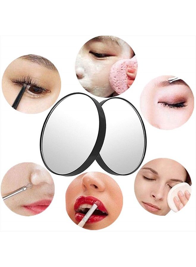 TTSAM مرآة مكياج مكبرة 10X، مرآة دائرية مع 2 كوب شفط لامتصاص المكياج والتجميل والحلاقة في المنزل والسفر (قطر 3.46 بوصة) - Image 5