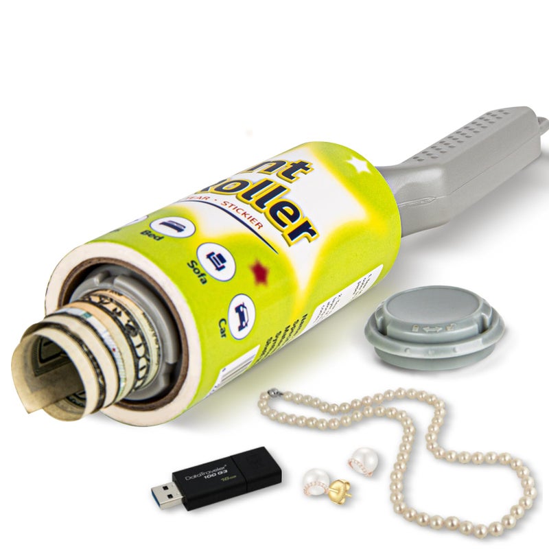 Livebe Real Working Lint Roller with Storage Secret Stash Safes Secret Hidden DiversionMoney Jewelry Storage Man