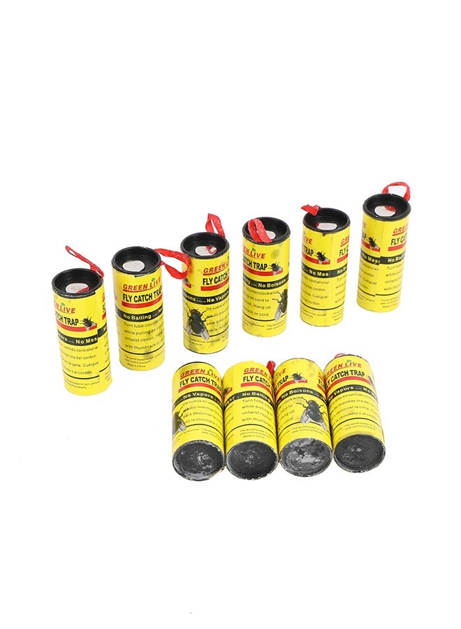 LAWAZIM Fly Catch Trap - 10 Piece 68CM - Sticky Hanging Disposable Trap for Flies, Mosquitoes, Gnats, and Insects with Non-Toxic Design - for Indoor & Outdoor Use in Homes, Kitchens, Gardens & Patios - Image 2