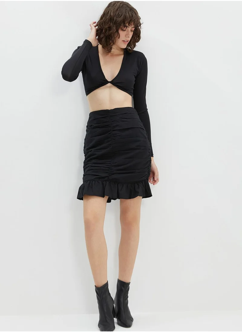 trendyol Knitted Mini Skirt