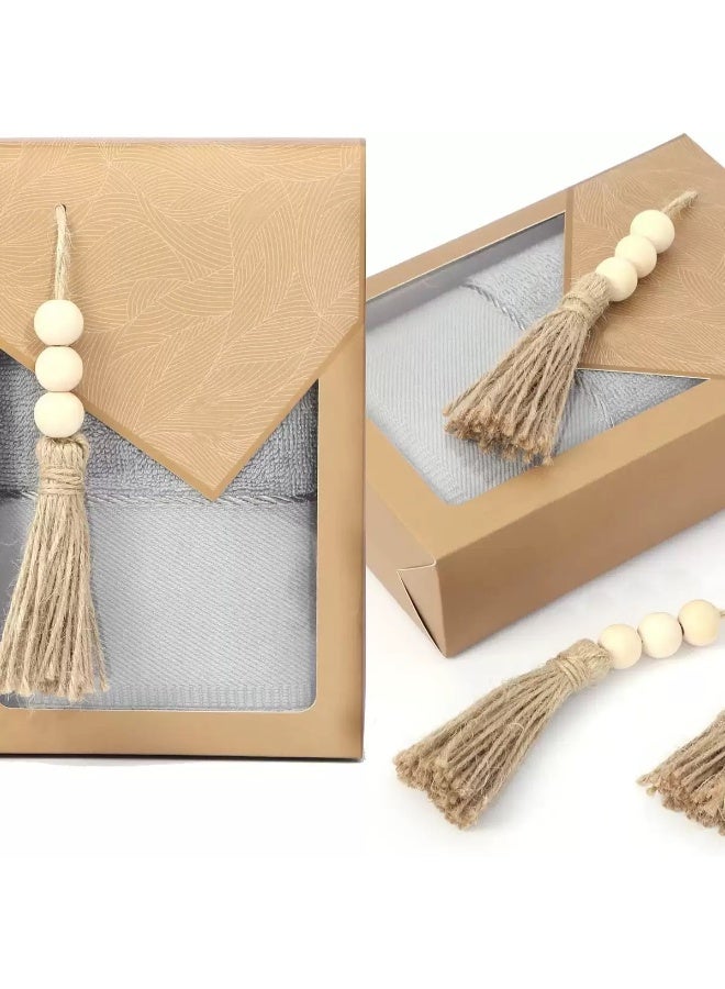 "Source Factory | Ins-Style Wooden Beaded Tassel Pendant - Customizable in Color/Size/Logo | Nordic Handmade Decorative Strap" - Image 4