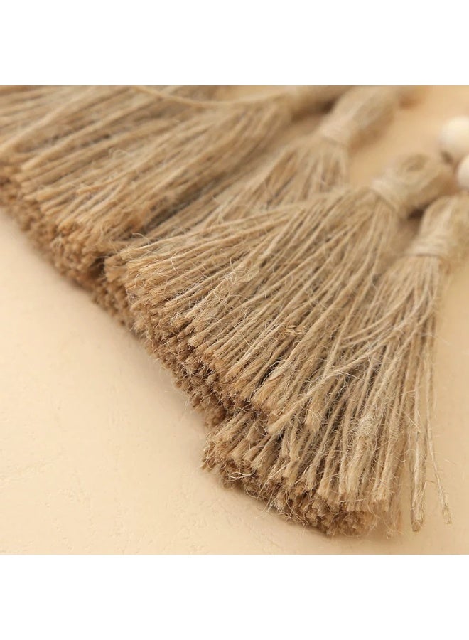 "Source Factory | Ins-Style Wooden Beaded Tassel Pendant - Customizable in Color/Size/Logo | Nordic Handmade Decorative Strap" - Image 5