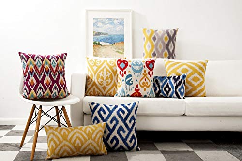 AEROHAVEN Set Of 5 Cotton Throw Pillow/Cushion Covers - Cc143 (Multi, 20 X 20 Inch), 150 TC - Image 1